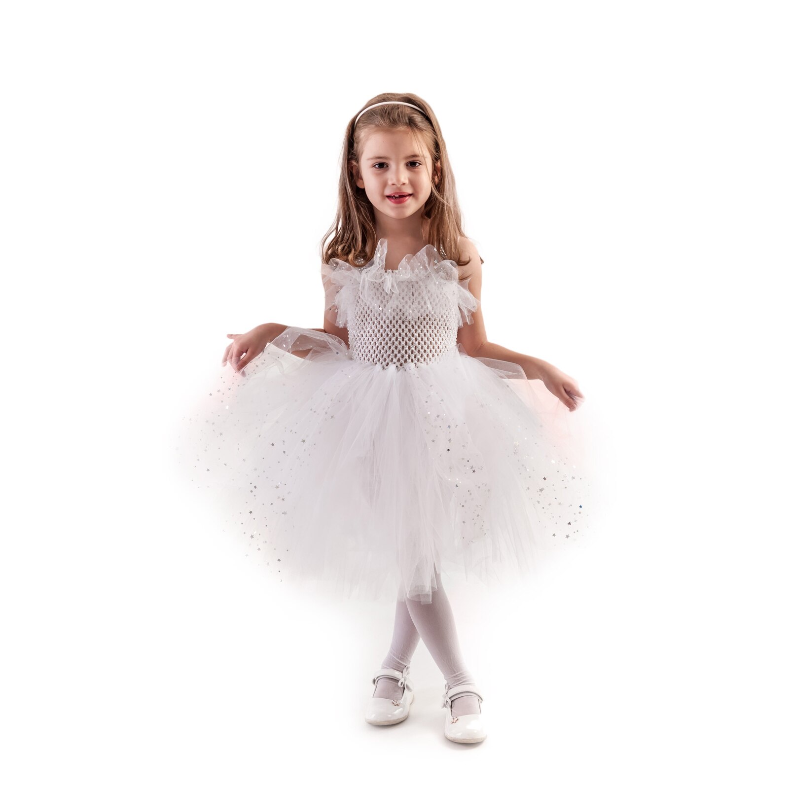 Rochita copii tutu Miresuca, Handmade in Romania, Alb
